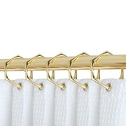 Utopia Alley Shower Rings, Shower Curtain Rings for Bathroom, Rustproof Zinc Shower Curtain Hooks Rings, Set of 12, Gold
