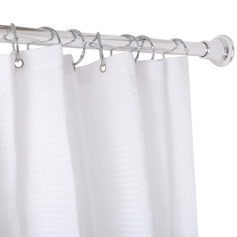 Chrome Steel Shower Curtain Hooks Set of 12