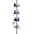 thumbnail image 1 of Utopia Alley  Tension Rod Shower Organizer, Rustproof Corner Shower Caddy with 4 Adjustable Shelves, Chrome & Matte Black Finish Black, 1 of 10