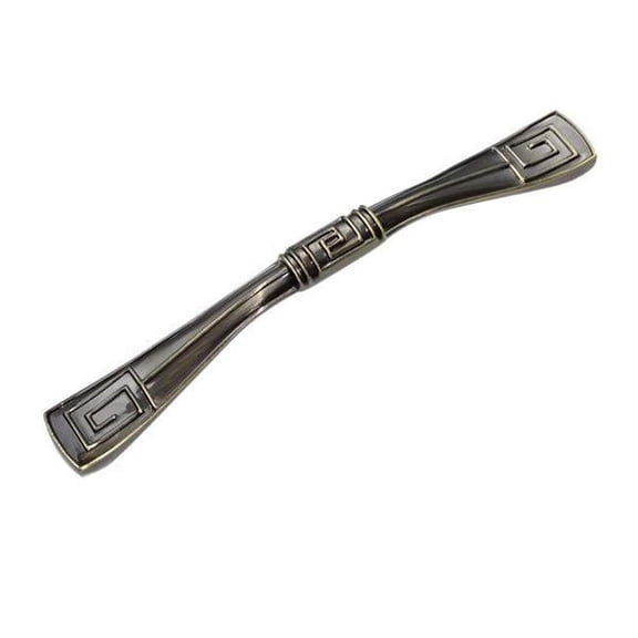 Utopia Alley Trieste Pull Handle - Decorative Cabinet Drop Pull Handles- Vintage Cabinet Hardware with Hand Finished Antique Brass - Metal Drawer Pull Handle, 3.75" Center to Center