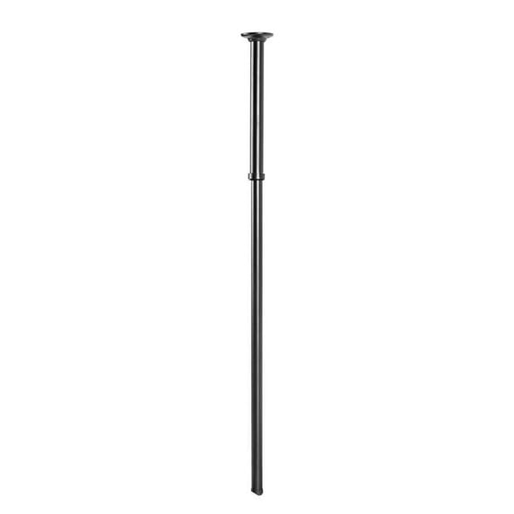 Utopia Alley Rustproof Wall Mounted L-Shaped Corner Rod | Vertical Ceiling Support Bar for Shower Curtain Rod, Includes Flange and Eyeloop, Black Finish (13.83"L x 2.36"W)