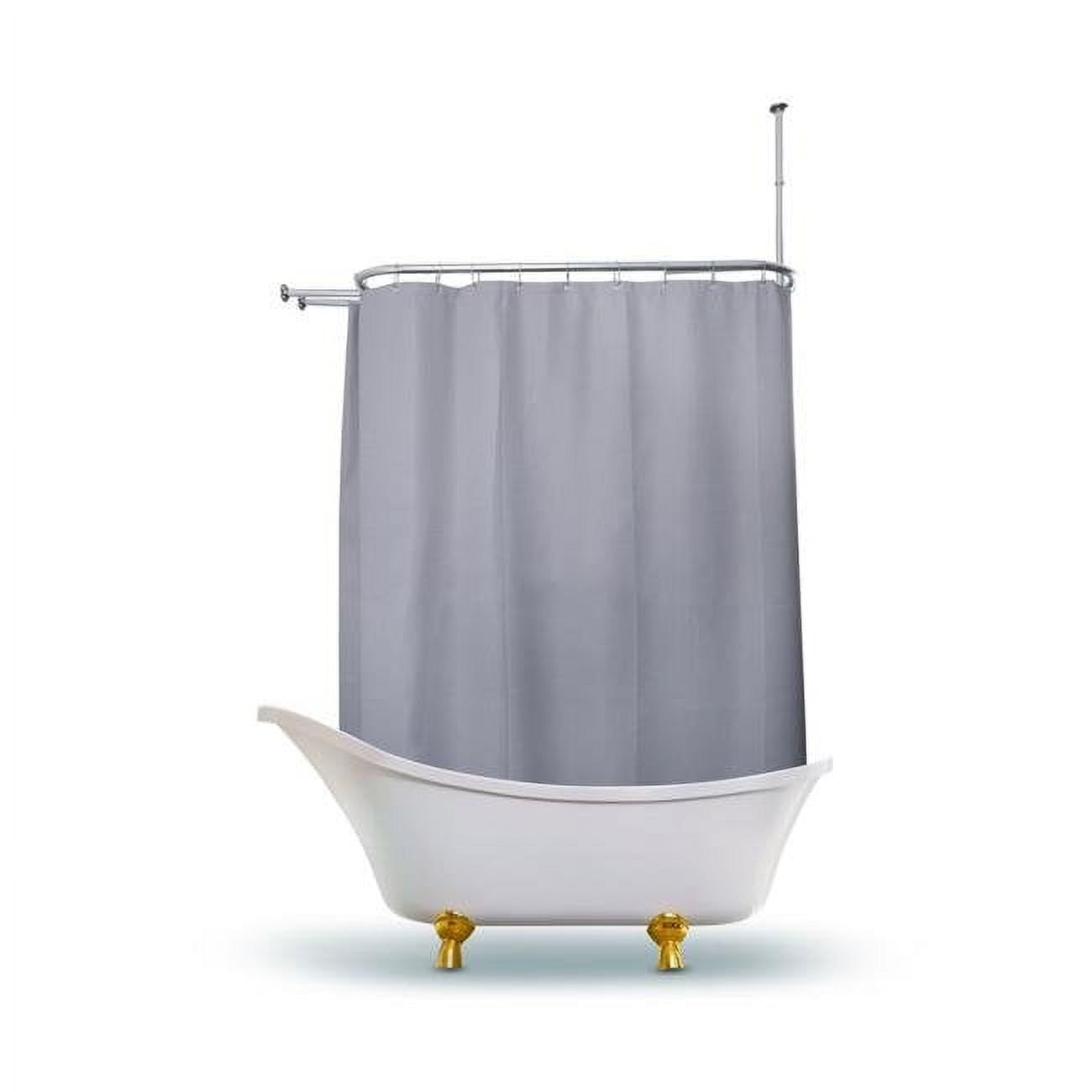 Utopia Alley Waffle Weave Shower Curtain Clawfoot Tub Shower Surround Curtain, Washable