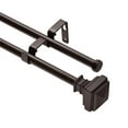 thumbnail image 1 of UTOPIA ALLEY Wall Mounted Window Treatment Telescoping Double Curtain Rod Set, 5/8-Inch Diameter, Adjusts from 86 to 120 Inches, Oil Rubbed Bronze, 1 of 9