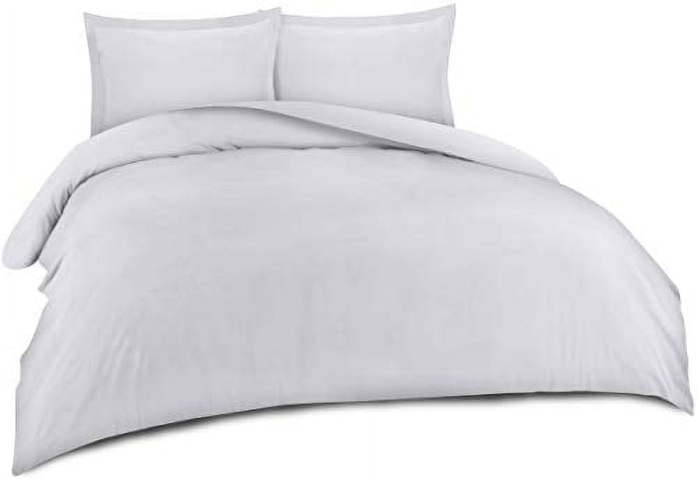 Utopia Bedding 3-Piece Duvet Cover Set - 1 Duvet Cover with 2 Pillow Shams  - Soft Brushed Microfiber Fabric - Shrinkage and Fade Resistant - Easy Care  (Queen, White) 