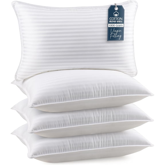 Utopia Bedding Bed Pillows for Sleeping Standard/Queen Size (White), Set of 4, Cooling Hotel Quality, for Back, Stomach or Side Sleepers