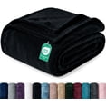 thumbnail image 1 of Utopia Bedding Black Fleece Blanket Queen Size Fuzzy Plush Anti-Static Microfiber Bed Blanket (90x90 Inch), 1 of 9