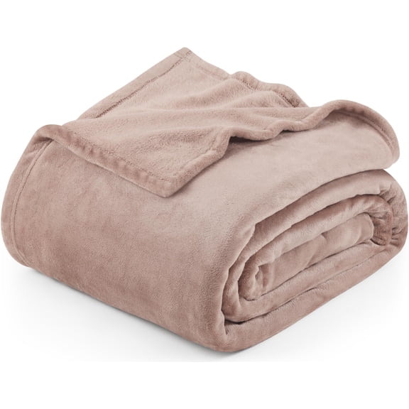 Utopia Bedding Rose Pink Fleece Blanket Twin Size Lightweight Fuzzy Soft Anti-Static Microfiber Dorm Bed Blanket for Her(90x66 Inch)