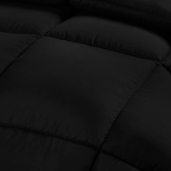 Utopia Bedding Comforter Duvet Insert - Quilted Comforter with Corner Tabs - Box Stitched Down Alternative Comforter (Black/Grey, Twin) Twin Black/Gray