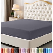 Utopia Bedding Queen Fitted Sheet Only, Ultra-Soft Microfiber, Deep Pocket, Fits Mattresses Up to 16 Inches - Grey