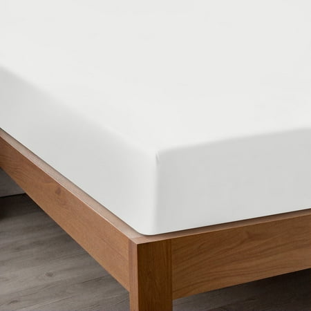 Utopia Bedding Fitted Sheet, Premium Soft Microfiber, Fade & Wrinkle Resistant, Lightweight Easy Care Solid All-Around Elastic Deep Pocket Twin , White