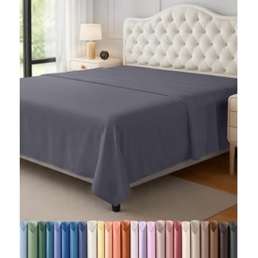 Utopia Bedding Flat Sheet - 1 Pack Queen, Grey - Soft Brushed Microfiber Fabric - Shrinkage & Fade Resistant Top Sheet - Easy Care Bed Sheet