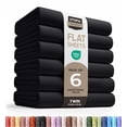 thumbnail image 1 of Utopia Bedding Flat Sheets - Pack of 6 - Soft Brushed Microfiber Fabric - Shrinkage & Fade Resistant - Easy Care Twin, Black, 1 of 6