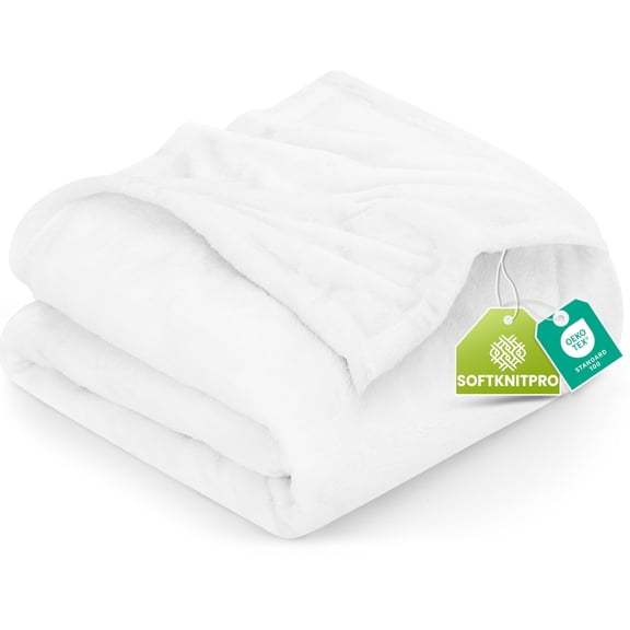 Utopia Bedding Fleece Blanket Twin Size White (60x80 Inches) Ultra Soft Warm Lightweight Microfiber Breathable Anti-Static Cozy Bed Blanket, All-Season Home Decor Gift for Men & Women