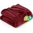 thumbnail image 1 of Utopia Bedding Fleece Blanket Queen Size Burgundy 300GSM Luxury Anti-Static Fuzzy Soft Microfiber Bed Blanket (90x90 Inch), 1 of 9