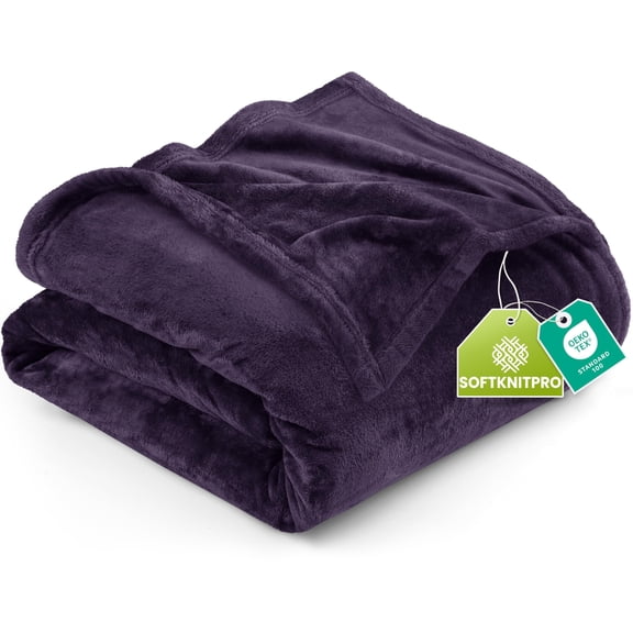 Utopia Bedding Fleece Blanket King Size Purple 300GSM Luxury Anti-Static Fuzzy Soft Microfiber Bed Blanket (90x102 Inch)