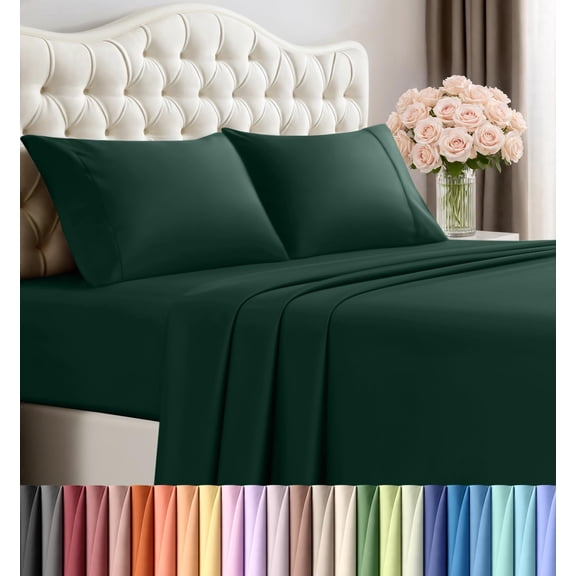 Utopia Bedding Full Bed Sheets Set - 4 Piece Bedding - Brushed Microfiber - Shrinkage and Fade Resistant - Easy Care Emerald Green