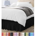 thumbnail image 1 of Utopia Bedding Full Elastic Bed Ruffle - Easy Wrap Around Ruffle - Microfiber Bed Skirt with Adjustable Elastic Belt 16 Inch Tailored Drop - Hotel Quality Bedskirt, Fade Resistant (Full, Black), 1 of 5