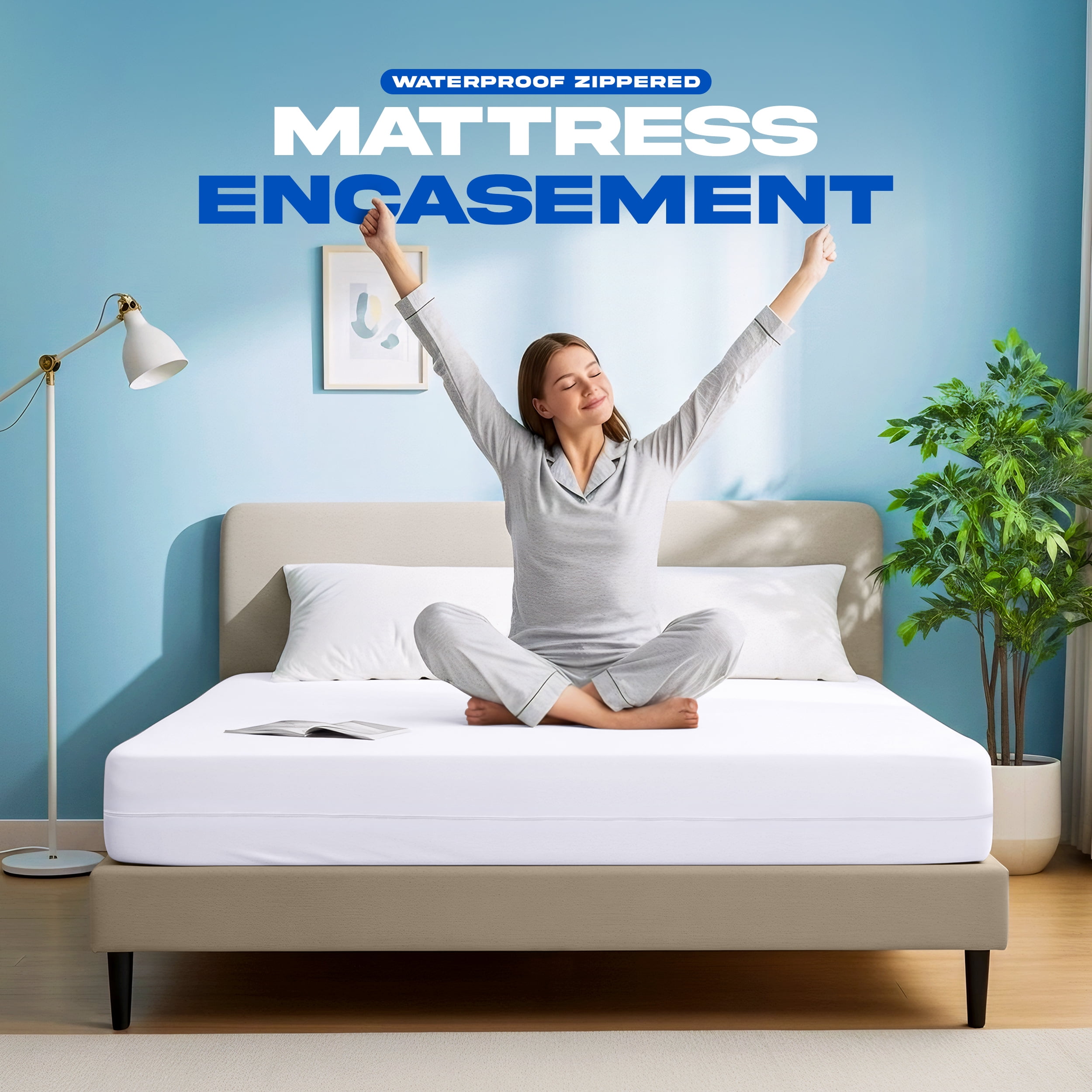 Utopia Bedding Full Zippered Mattress Encasement, Waterproof Bed Bug ...