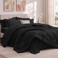 thumbnail image 1 of Utopia Bedding King Comforter Set, Bed in a Bag 7 Piece, Black Diamond Quilted Bedding Set, Microfiber Fill, Comforter, Flat Sheet, Fitted Sheet, Pillowcase, Pillow Shams, Machine Washable, 1 of 5