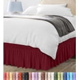 thumbnail image 1 of Utopia Bedding Full Elastic Bed Ruffle - Easy Wrap Around Ruffle - Microfiber Bed Skirt with Adjustable Elastic Belt 16 Inch Tailored Drop - Hotel Quality Bedskirt, Fade Resistant (Full, Burgundy), 1 of 5