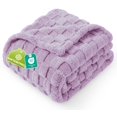 thumbnail image 1 of Utopia Bedding Plush Checkered Fleece Blanket Lilac Queen, 90x90 Inches Travel Friendly, Soft Cozy Throw Blanket for Couch, Sofa, Bed - Home Decor Gift for Kids, Women and Men, 1 of 5