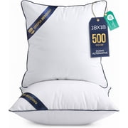 Utopia Bedding Premium Microfiber Decorative Pillows 2-Pack, 18x18 inches White, Throw pillow Inserts, Fluffy Cusion for Bed, Sofa & Couch
