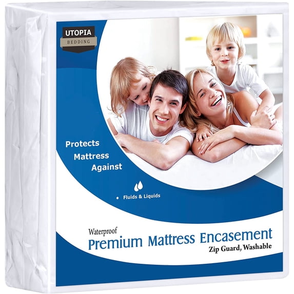 Utopia Bedding Premium Zippered Mattress Encasement (Fits 6 Inches Mattress, Twin) - Waterproof and Bed Bug Proof Mattress Protector - Six-Sided Mattress Cover Twin 6" Deep