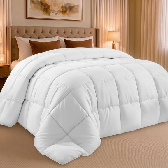 Utopia Bedding Queen Comforter Duvet Insert, Quilted White with Corner Tabs, Box Stitched Down Alternative Comforters Size 88 x inches