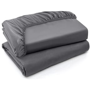 Utopia Bedding Queen Fitted Sheet, 2 Fitted Sheets Only, 16 Inches Deep Pocket, Soft Brushed Microfiber, Shrink & Fade Resistant - Grey