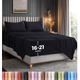 thumbnail image 1 of 4-Piece Extra Deep Pocket Sheet Set | Fits 18 to 21 Inch Mattresses, Soft Cooling Microfiber, Hotel Luxury, Wrinkle & Fade Resistant, OEKO-TEX Certified | Utopia Bedding, Queen, Black, 1 of 6