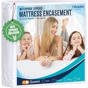 Utopia Bedding Queen Zippered Mattress Encasement   Waterproof and Bed Bug Proof Six-Sided Protector