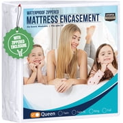 Utopia Bedding Queen Zippered Mattress Encasement – Waterproof and Bed Bug Proof Six-Sided Protector