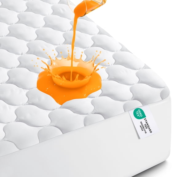 Utopia Bedding Quilted Mattress Protector Full Size White Pack of 1, Microfiber Fitted Mattress Topper Deep Pocket up to 16 inches, Machine Washable Mattress Pad