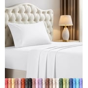 Utopia Bedding Twin Deep Pocket Bed Sheet Set, 3 Piece, 16 Inches, Premium Microfiber Sheets - White