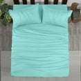 thumbnail image 1 of Utopia Bedding Solid 4 Piece Bed Sheets Set For Adults - Microfiber, Fade Resistant (King, Spa blue), 1 of 6
