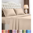 thumbnail image 1 of 4 Piece Queen Deep Pocket Bed Sheet Set, 16 Inches, Premium Microfiber Sheets - Beige, 1 of 7