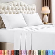 Utopia Bedding Queen Deep Pocket Bed Sheet Set, 4 Piece, 16 Inches, Premium Microfiber Sheets - White