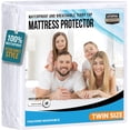 thumbnail image 1 of Twin Size Mattress Protector Waterproof, Premium 200 GSM Terry Mattress Cover, Soft & Breathable Bed Cover, Fitted Sheet Style Stretchable Deep Pockets 15" by Utopia Bedding (White), 1 of 9