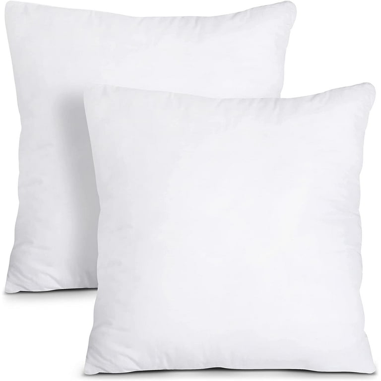 Ashler 18x18 Pillow Inserts, Throw Pillows Insert Set of 2, 100% Cotton  Cover, 18x18 Inches Bed and Couch Pillows, Indoor and Outdoor Decorative