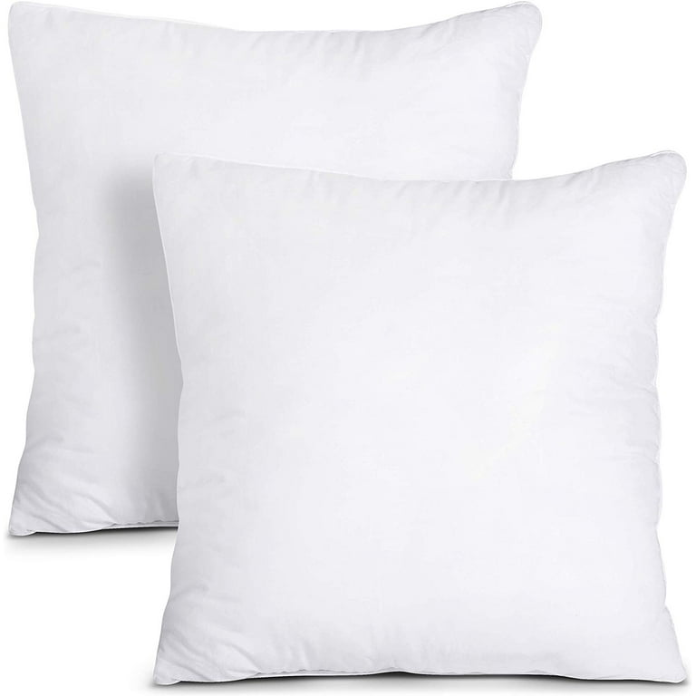 LANE LINEN 18 x 18 Throw Pillow Insert - Pack of 2 Grey Throw Pillows, Down  A