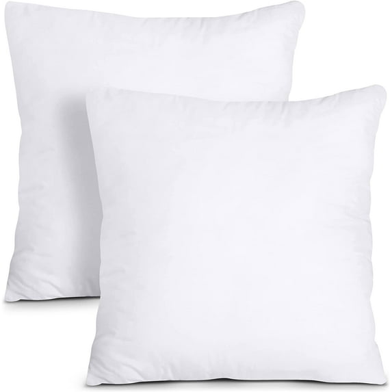 Utopia Bedding Throw Pillows Insert (Pack of 2, White) - 18 x 18 inches - for Bed and Couch