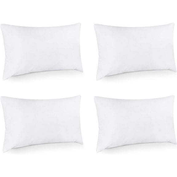 Utopia Bedding Throw Pillows I<br>nsert Pack of 4 White - 12 <br>