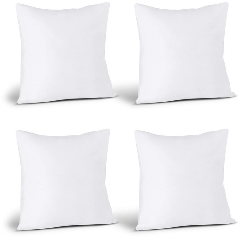 Utopia Bedding Throw Pillows Insert (Pack of 4, White) - 22 x 22 Inches Bed  and Couch Pillows - Indoor Decorative Pillows 