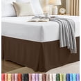 thumbnail image 1 of Utopia Bedding Twin Bed Skirt - Soft Quadruple Pleated Ruffle - Easy Fit with 15 Inch Tailored Drop - Hotel Quality, Shrinkage and Fade Resistant (Twin, Brown), 1 of 6