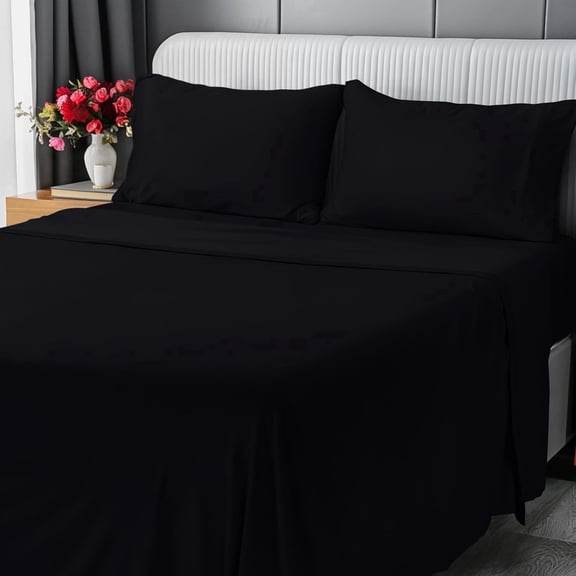 Utopia Bedding Twin Sheet Set - Jersey Knit Sheets 3 Piece Cotton and Polyester Blended Soft T-Shirt Stretchy Sheets Twin, Dark Grey