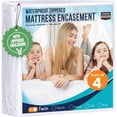 thumbnail image 1 of Utopia Bedding Mattress Protector Zippered Full  Size Pack of 4, 100% Waterproof Bed Bug and Dust Mite Proof Mattress Encasement, Absorbent 6 Sided Mattress Cover, 1 of 1