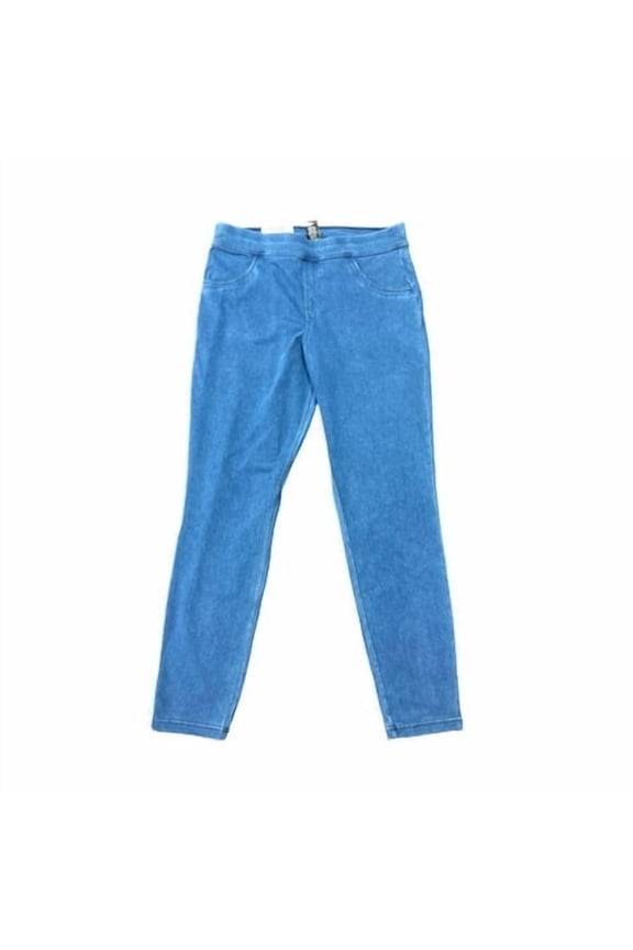 Utopia By HUE High Rise Comfort Waistband Full Length Denim Legging (Medium Wash, S (4-6))