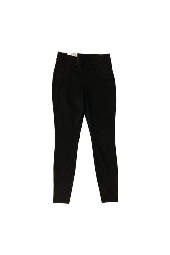 Utopia By Hue Women's Mid-Rise Stretch Slim Fit Pull On Denim Leggings (Black, M (8-10))