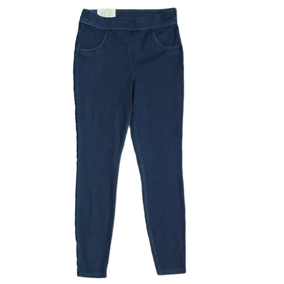 Utopia By Hue Women's Mid-Rise Stretch Slim Fit Pull On Denim Leggings (Midnight, L (12-14))