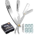 thumbnail image 1 of Utopia Care Professional Straight Razor for Men, Barber Straight Edge Razor Safety with 100 Pack Blades, Red, 1 of 10